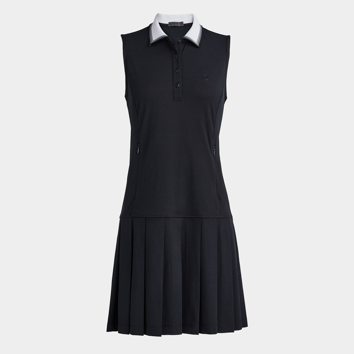 PIQUÉ SLEEVELESS PLEATED POLO DRESS 女士 無袖連身洋裝