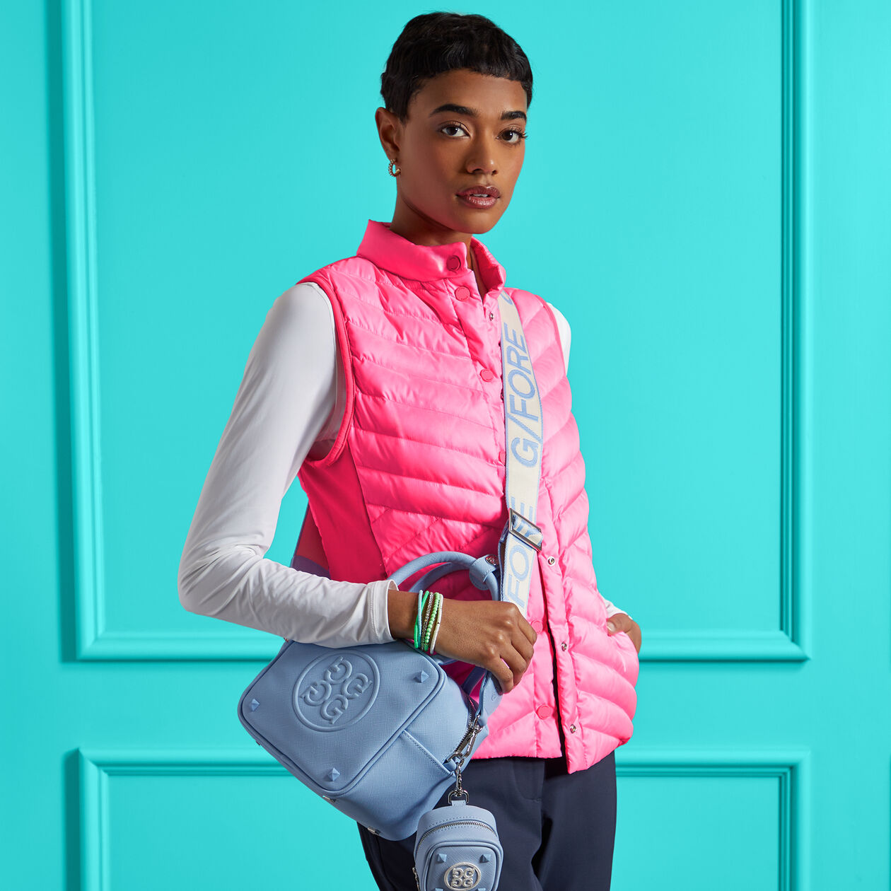 QUILTED TAFFETA TECH VEST 女士 背心