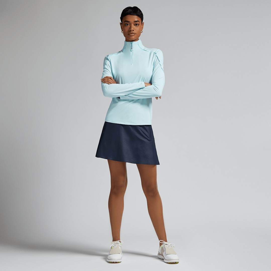 SILKY TECH NYLON QUARTER ZIP BASE LAYER  女士 拉鍊套頭衫