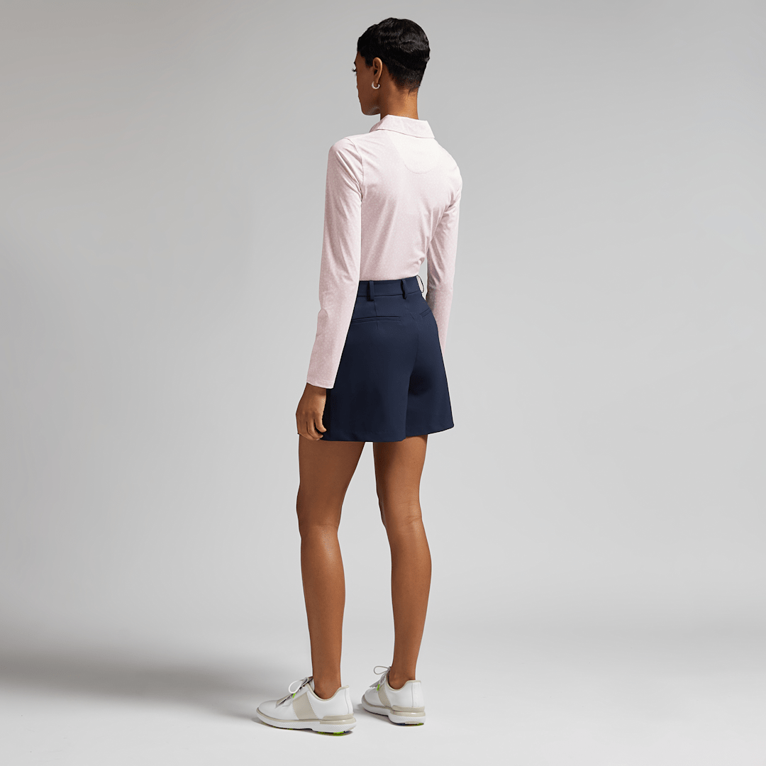 24-PRINTED SILKY TECH NYLON LONG SLEEVE POLO 女士 長袖POLO衫