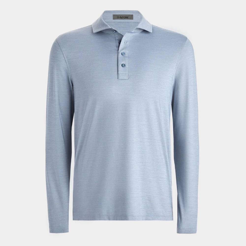 LONG SLEEVE MELANGE ICE NYLON SUN SHIRT 男士 高爾夫 Polo 衫