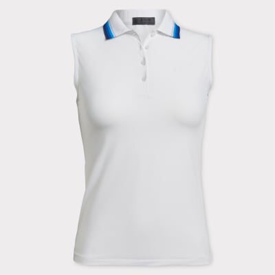 PLEATED COLLAR SLEEVELESS POLO 女士 無袖POLO衫