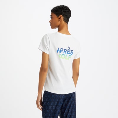 APRÉS GOLF COTTON TEE 女士 短袖 LOGO TEE