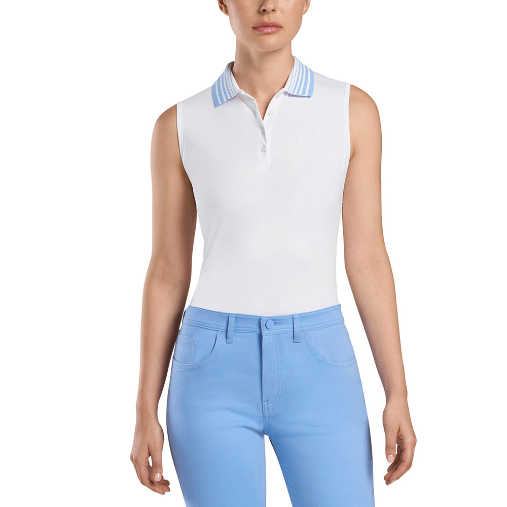 PLEATED COLLAR SLEEVELESS POLO 女士 百褶領無袖POLO衫