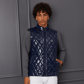 QUILTED COATED NYLON WOOL-LINED PUFFER VEST'23 背心外套