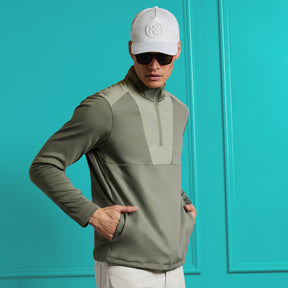 24-DOUBLE KNIT QUARTER ZIP 男士 拉鍊長袖上衣