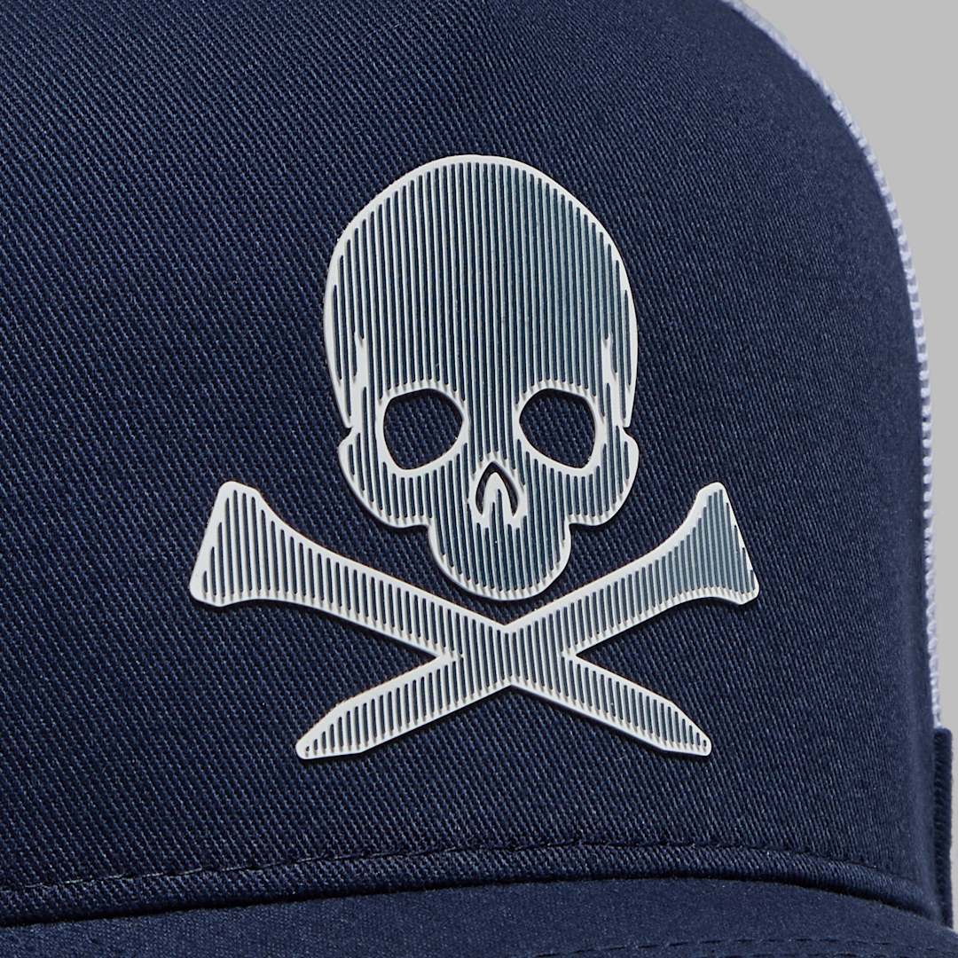 LENTICULAR SILICONE SKULL REGULAR COTTON TWILL TRUCKER 高爾夫球帽