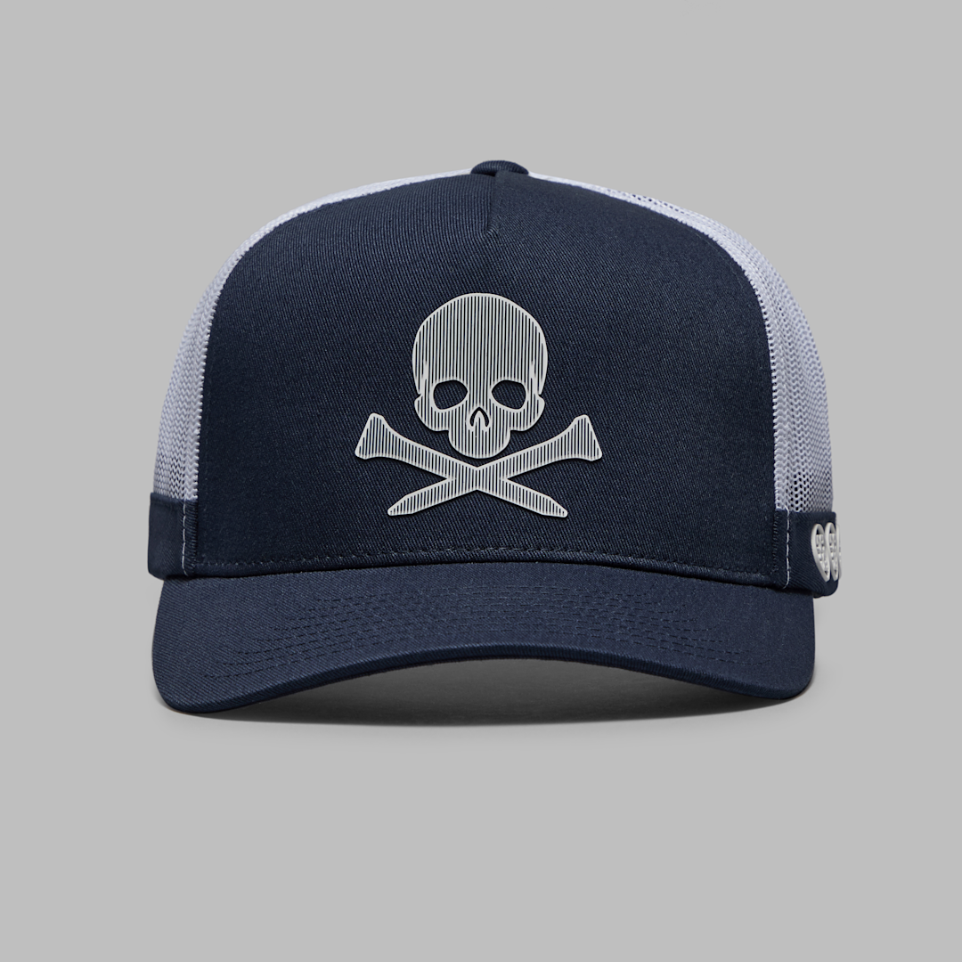 LENTICULAR SILICONE SKULL REGULAR COTTON TWILL TRUCKER 高爾夫球帽