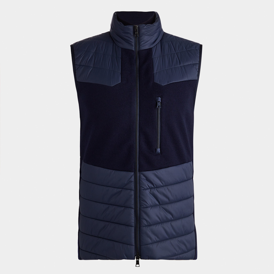 PIXELATED SKULL & T'S MERINO WOOL FULL ZIP VEST 男士 背心