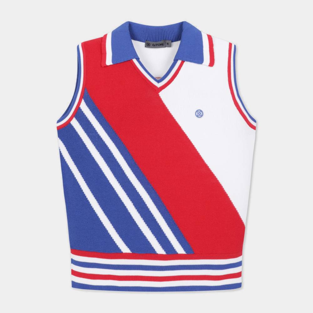 DIAGONAL STRIPE KNIT VEST 女士 斜紋針織背心