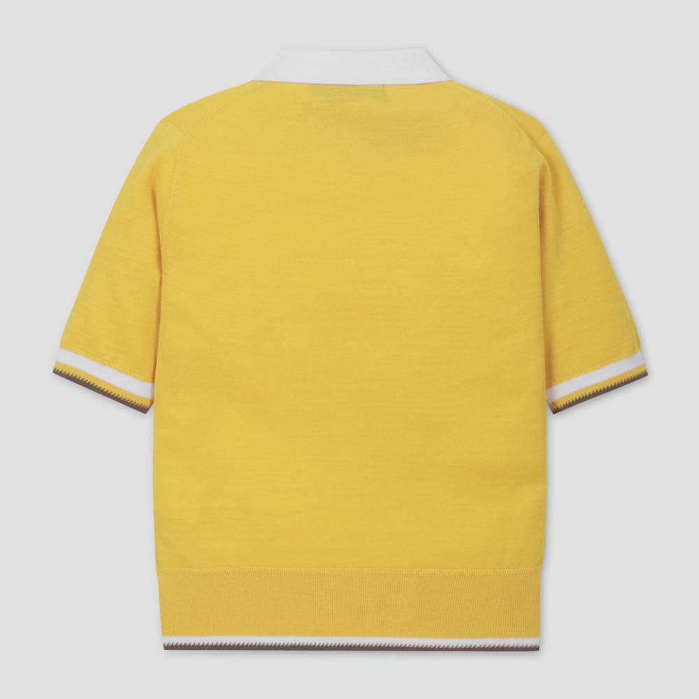 CONTRAST COLLAR SWEATER 女士 針織短袖上衣