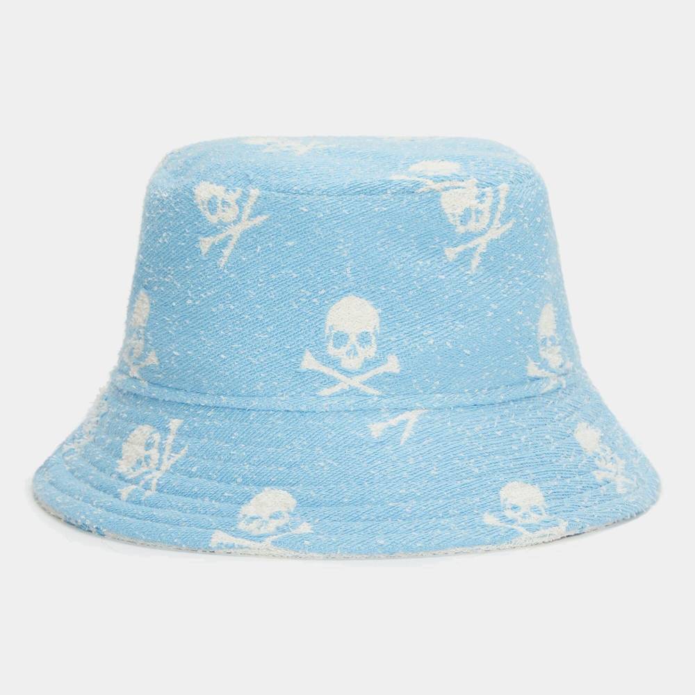 INTARSIA SKULL & T'S WOVEN BUCKET HAT 女士 高爾夫漁夫帽