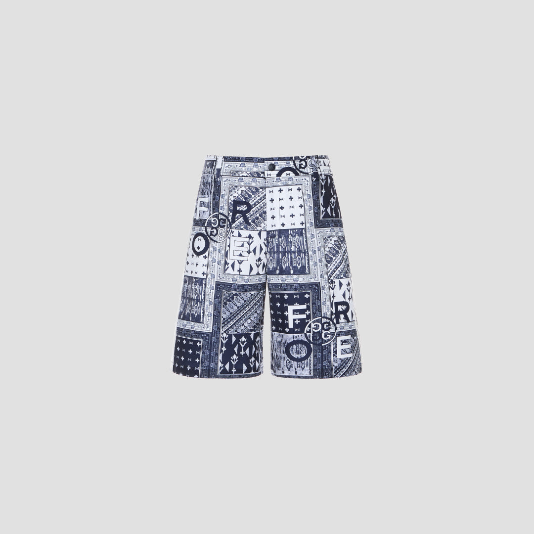 PATTERN SEERSUCKER SHORTS 男士短褲