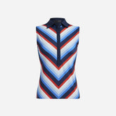 CHEVRON STRIPE SLEEVELESS POLO 女士 無袖POLO衫