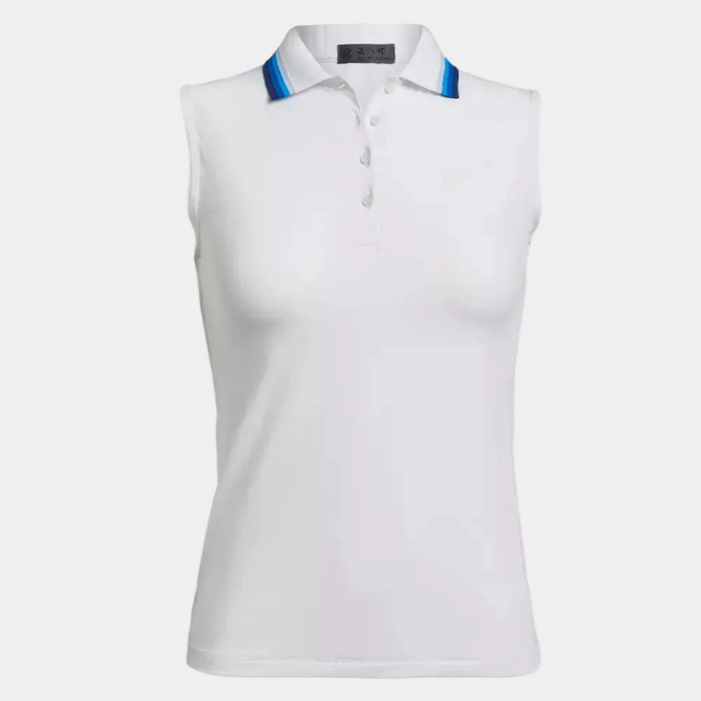 PLEATED COLLAR SLEEVELESS POLO 女士 無袖POLO衫