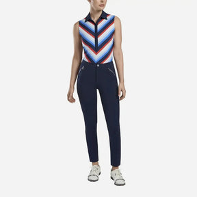 CHEVRON STRIPE SLEEVELESS POLO 女士 無袖POLO衫
