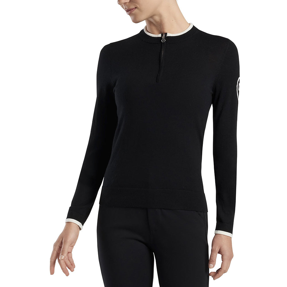 QUARTER ZIP CREW SWEATER 女士 圓領拉鍊毛衣