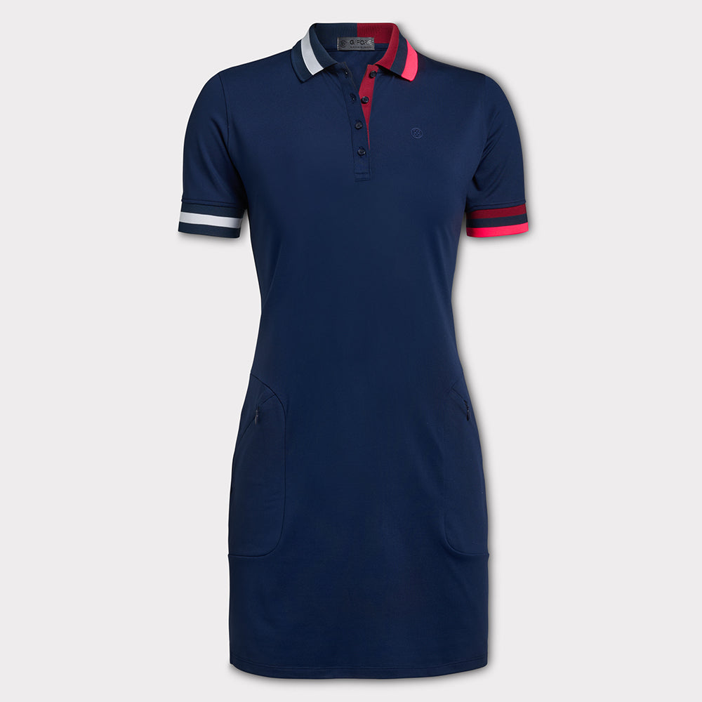 POLO DRESS 女士 撞色領 POLO 連衣裙