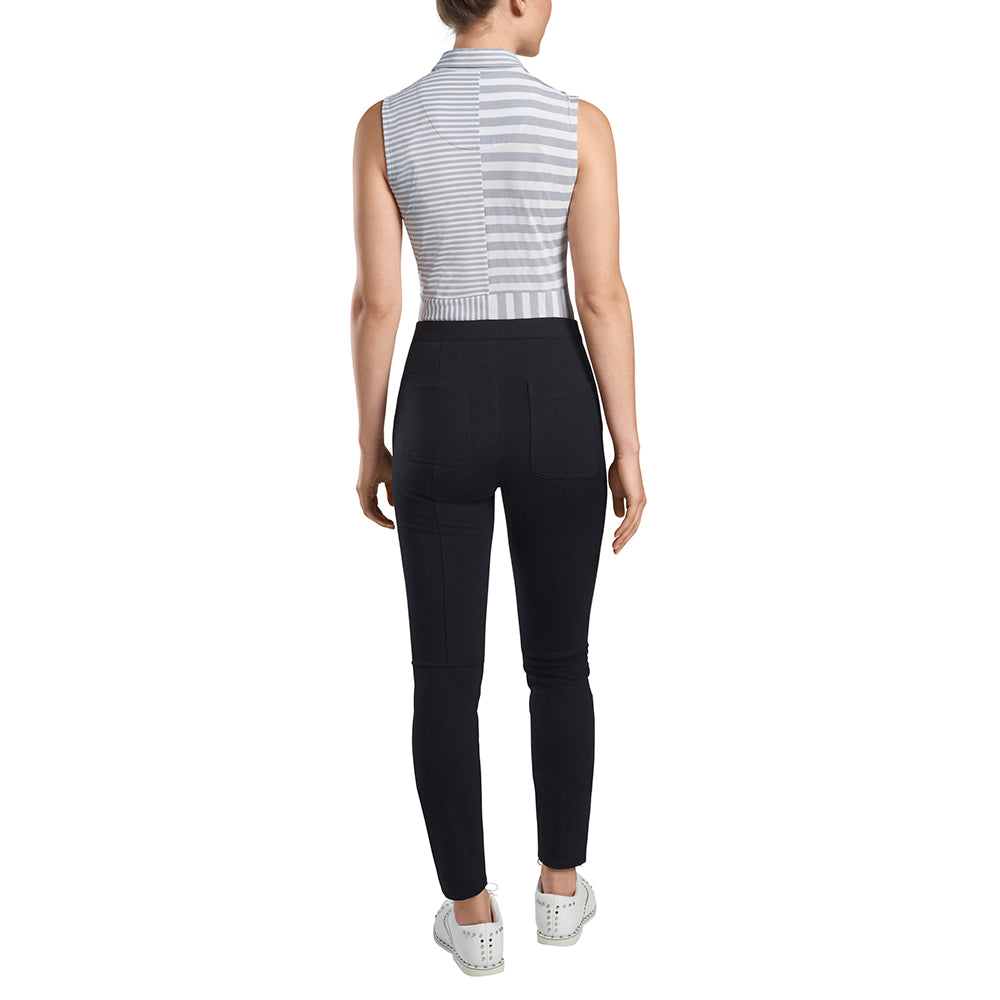 PERFORATED STRIPE SLEEVELESS POLO 女士 穿孔條紋無袖POLO衫