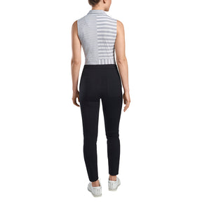 PERFORATED STRIPE SLEEVELESS POLO 女士 穿孔條紋無袖POLO衫